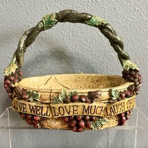 Grape & Vine Resin Basket